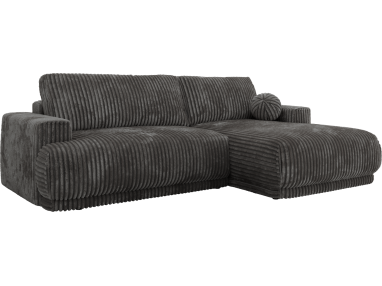 Narożnik RINA L - strona prawa - szary, sztruks