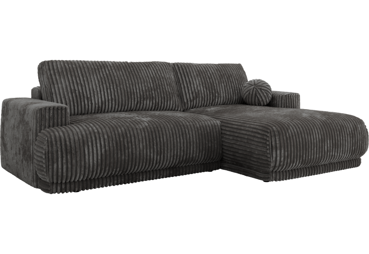 Narożnik RINA L - strona prawa - szary, sztruks