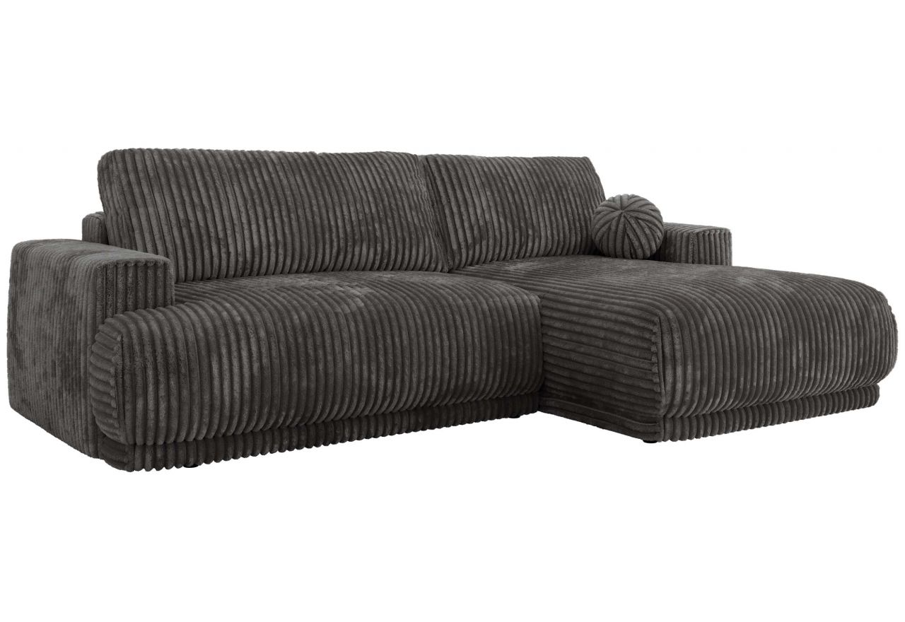 Narożnik RINA L - strona prawa - szary, sztruks