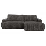 Narożnik RINA L - strona prawa - szary, sztruks