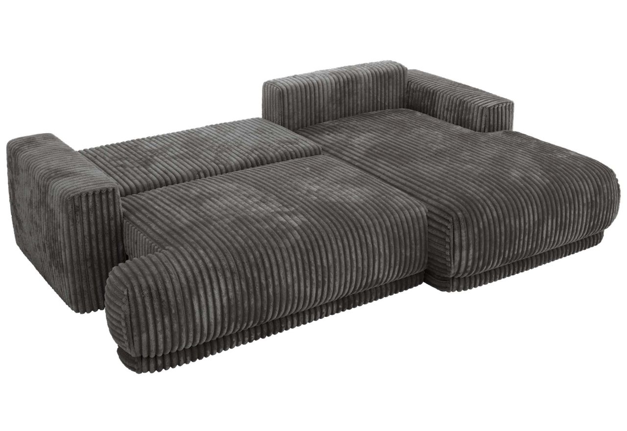 Narożnik RINA L - strona prawa - szary, sztruks