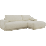 Narożnik RINA L - strona prawa - kremowy, szenil gładki