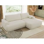 Narożnik RINA L - strona prawa - kremowy, szenil gładki