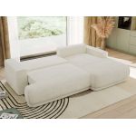 Narożnik RINA L - strona prawa - kremowy, szenil gładki