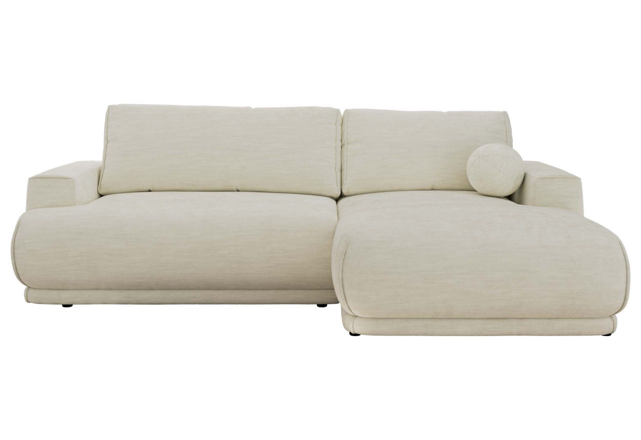 Narożnik RINA L - strona prawa - kremowy, szenil gładki