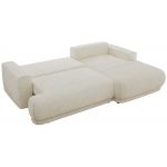 Narożnik RINA L - strona prawa - kremowy, szenil gładki