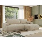 Narożnik RINA L - strona prawa - beżowy, szenil gładki