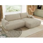 Narożnik RINA L - strona prawa - beżowy, szenil gładki