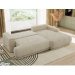 Narożnik RINA L - strona prawa - beżowy, szenil gładki