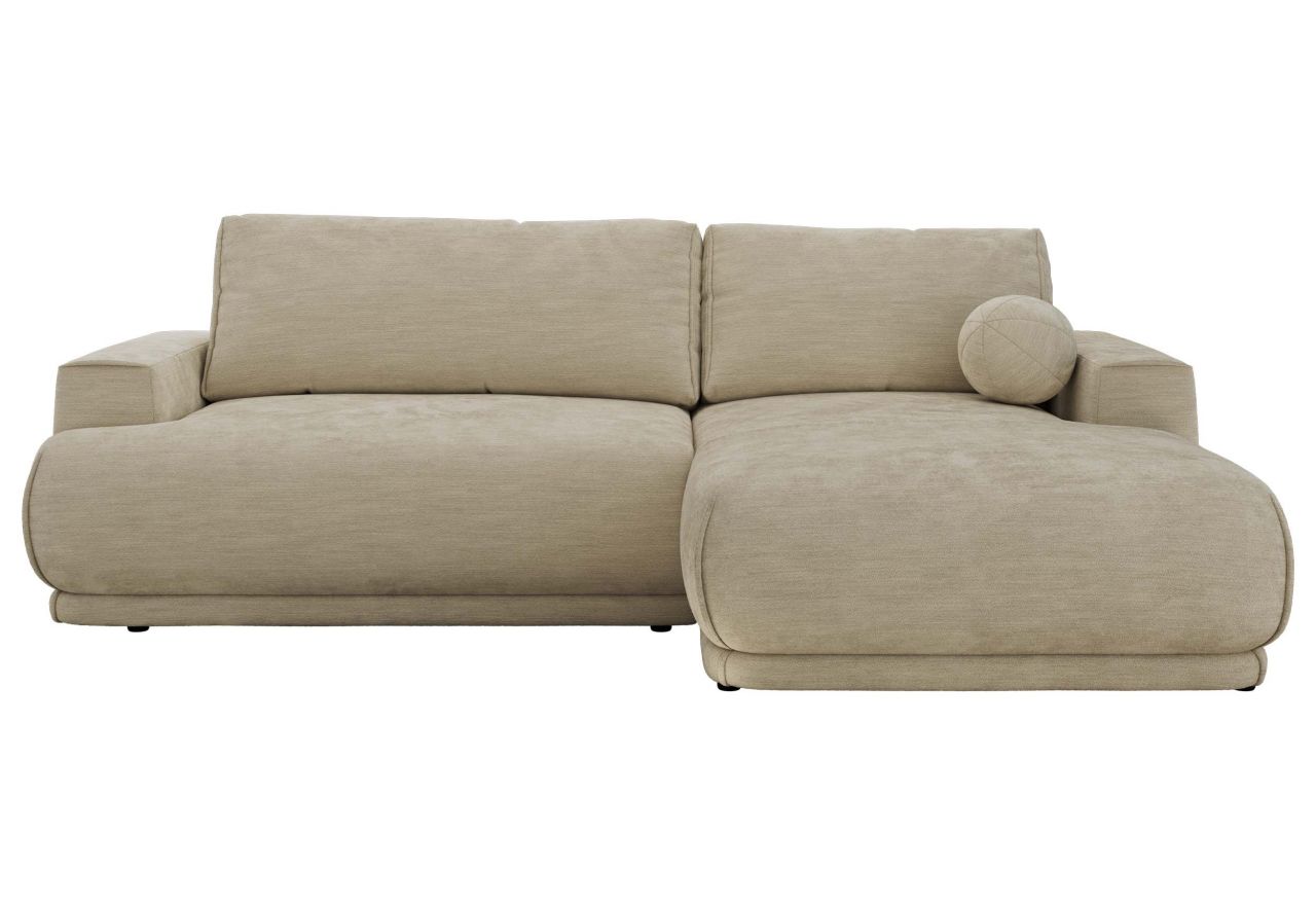 Narożnik RINA L - strona prawa - beżowy, szenil gładki