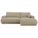 Narożnik RINA L - strona prawa - beżowy, szenil gładki