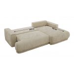Narożnik RINA L - strona prawa - beżowy, szenil gładki
