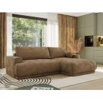 Narożnik RINA L - strona prawa - brązowy, szenil gładki