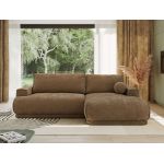 Narożnik RINA L - strona prawa - brązowy, szenil gładki