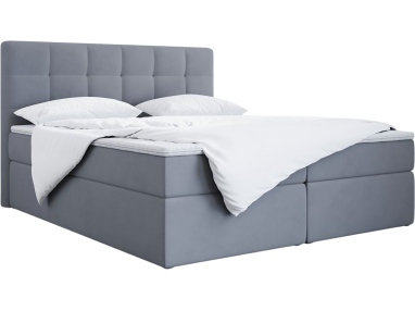 Modne łóżko 140x200 cm dwuosobowe kontynentalne do sypialni - LUKA / Casablanca 20573