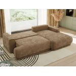 Narożnik RINA L - strona prawa - brązowy, szenil gładki