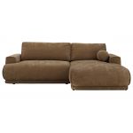 Narożnik RINA L - strona prawa - brązowy, szenil gładki