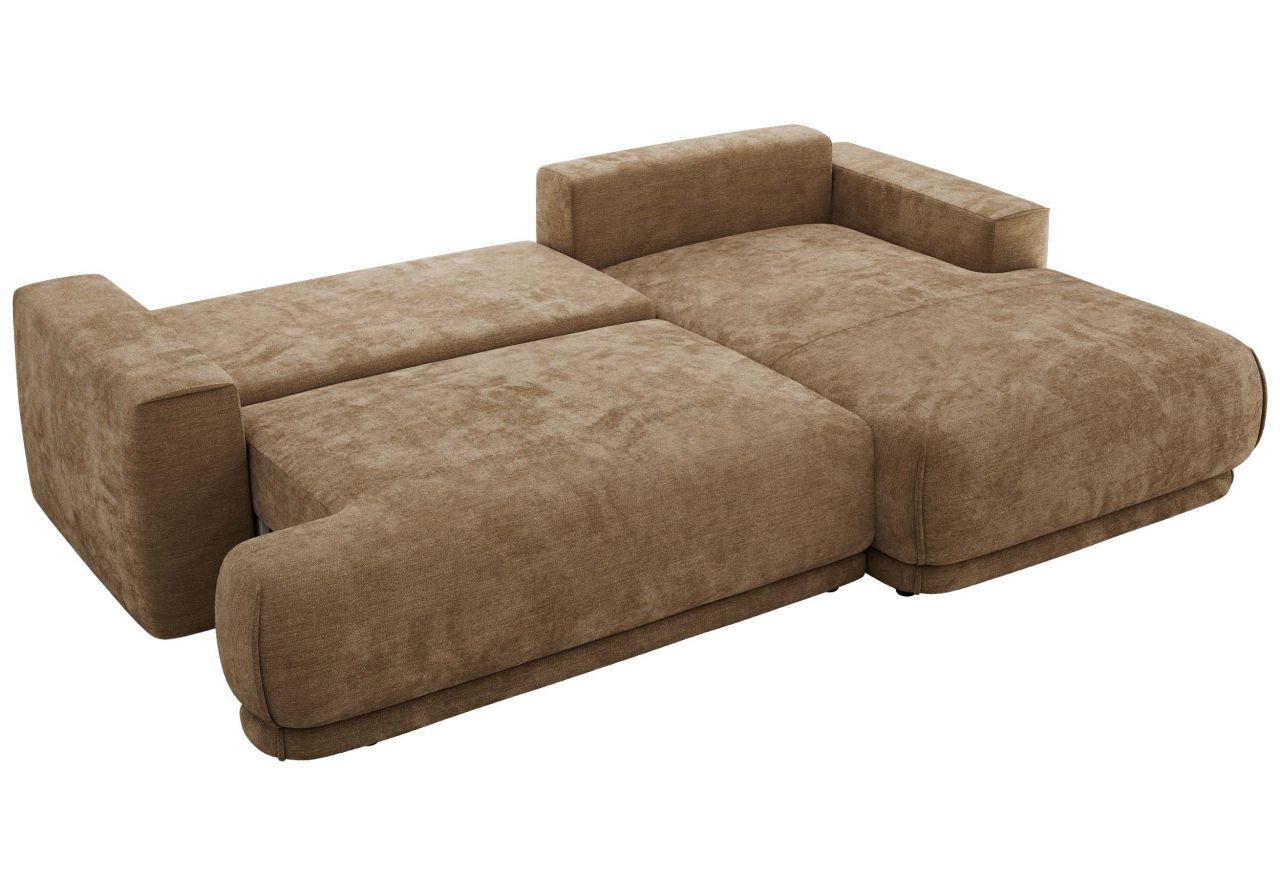 Narożnik RINA L - strona prawa - brązowy, szenil gładki