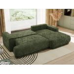 Narożnik RINA L - strona prawa - ciemnozielony, szenil gładki