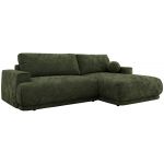 Narożnik RINA L - strona prawa - ciemnozielony, szenil gładki