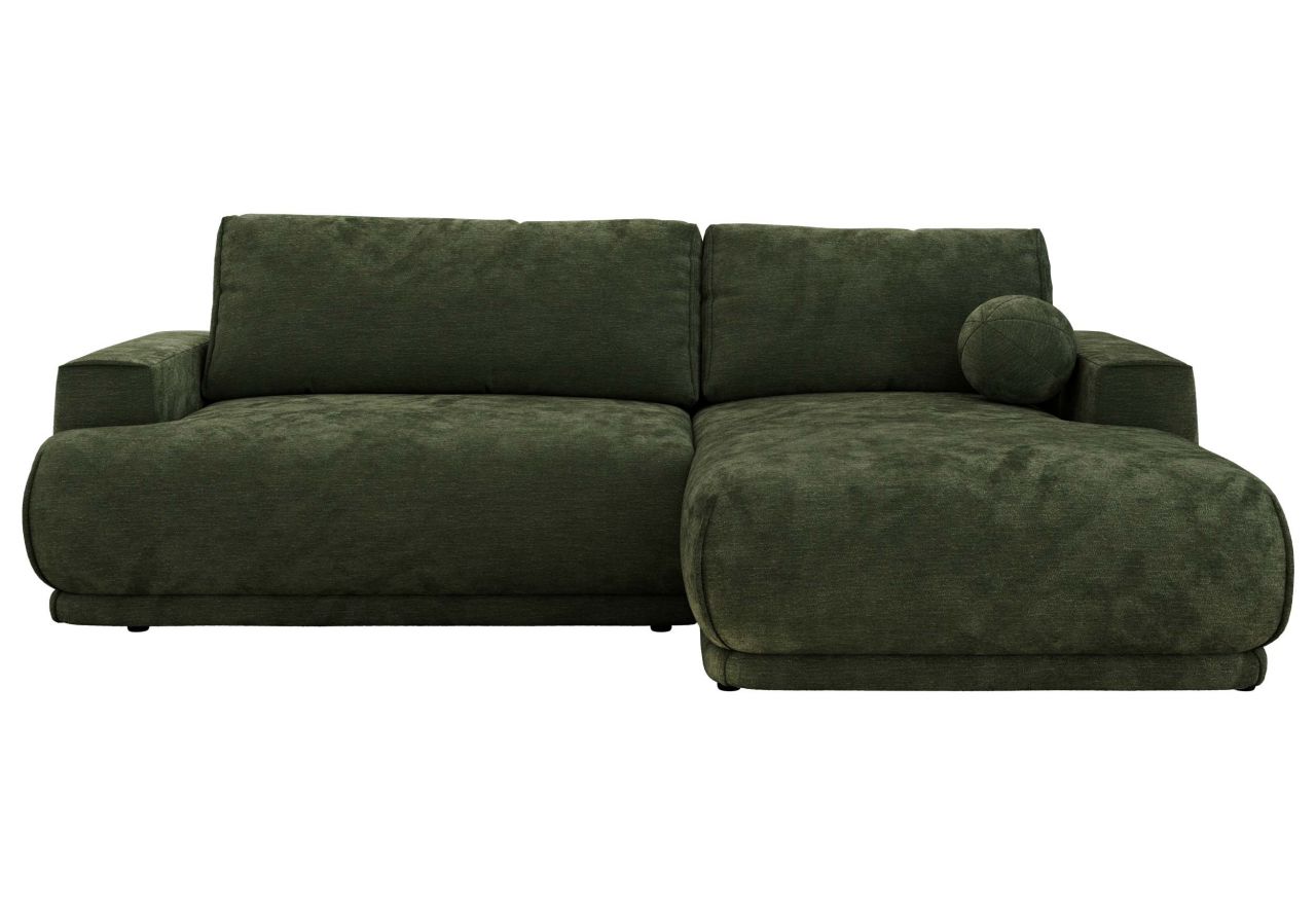 Narożnik RINA L - strona prawa - ciemnozielony, szenil gładki