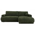 Narożnik RINA L - strona prawa - ciemnozielony, szenil gładki