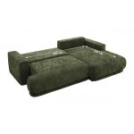 Narożnik RINA L - strona prawa - ciemnozielony, szenil gładki