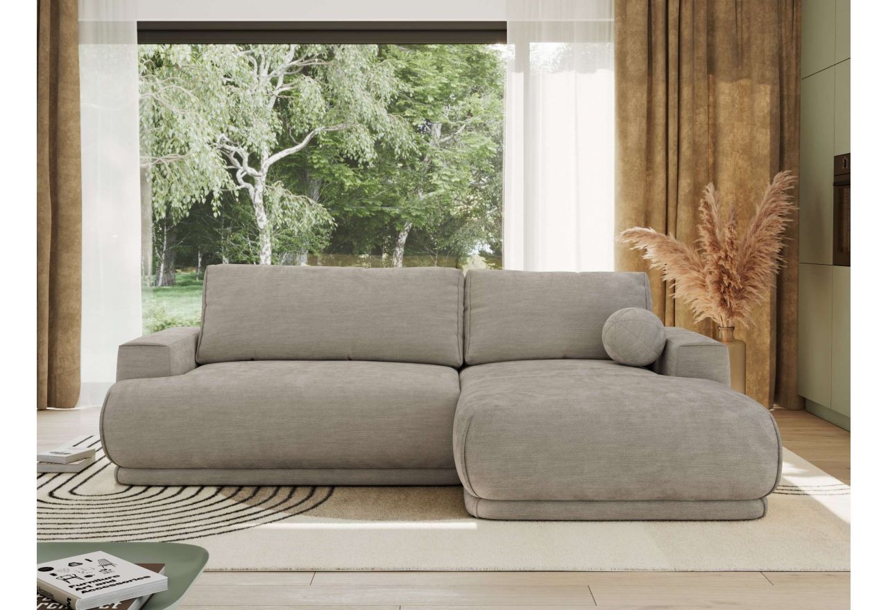 Narożnik RINA L - strona prawa - jasnoszary, szenil gładki