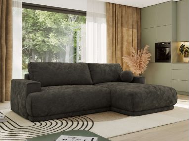 Narożnik RINA L - strona prawa - ciemnoszary, szenil gładki