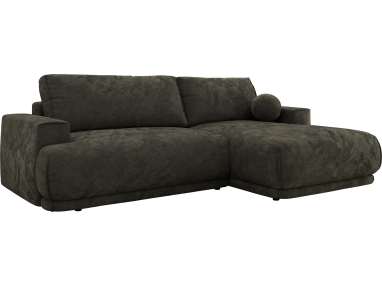 Narożnik RINA L - strona prawa - ciemnoszary, szenil gładki