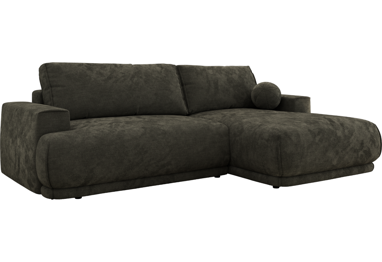 Narożnik RINA L - strona prawa - ciemnoszary, szenil gładki