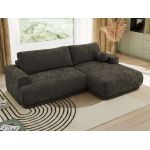 Narożnik RINA L - strona prawa - ciemnoszary, szenil gładki