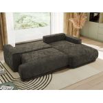 Narożnik RINA L - strona prawa - ciemnoszary, szenil gładki