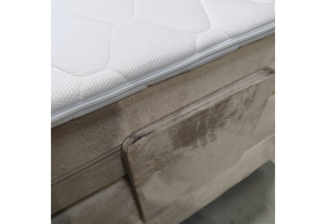 Łóżko kontynentalne, elektrycznie sterowane z pilota - ELECTRO 180x200 - Monolith 02 - beżowy - OUTLETU