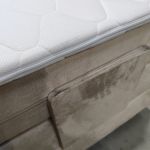 Łóżko kontynentalne, elektrycznie sterowane z pilota - ELECTRO 180x200 - Monolith 02 - beżowy - OUTLETU