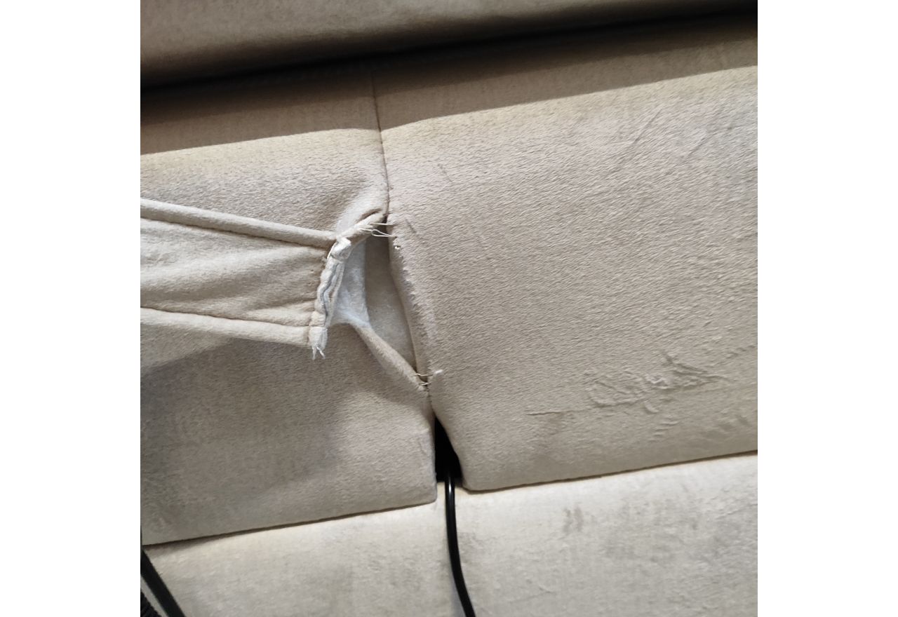 Łóżko kontynentalne, elektrycznie sterowane z pilota - ELECTRO 180x200 - Monolith 02 - beżowy - OUTLETU