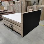 Łóżko kontynentalne, elektrycznie sterowane z pilota - ELECTRO 180x200 - Monolith 02 - beżowy - OUTLETU