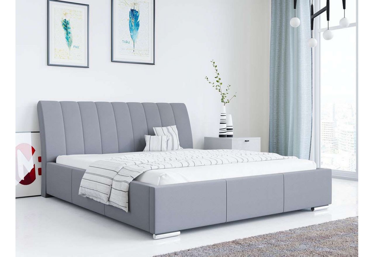 Tapicerowane łóżko w rozmiarze 140x200 z podnoszonym stelażem w opcji - MARLEN  / Casablanca 2314