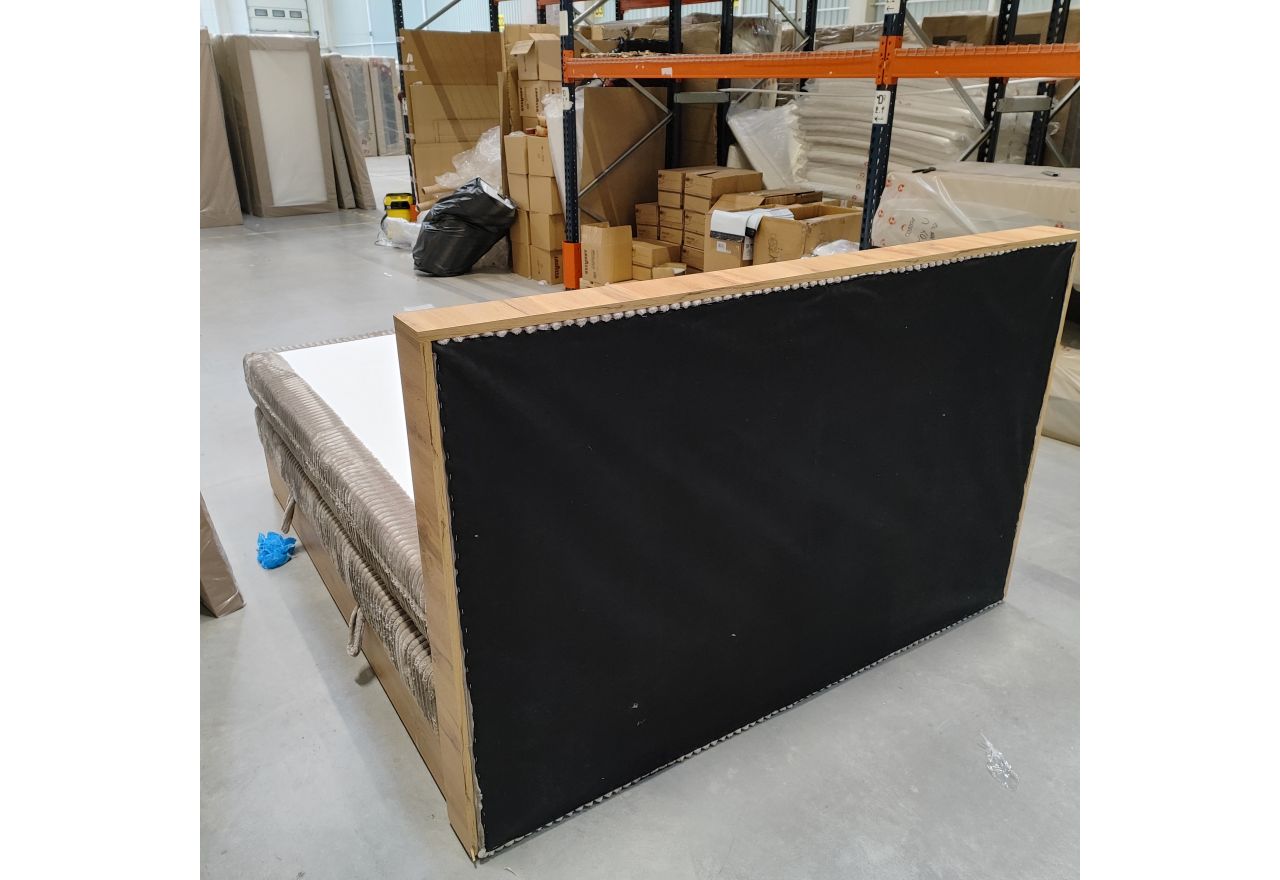 Łóżko kontynentalne WOOD CLASSIC KING 180x200 - Tilia 11 - jasny brązowy - OUTLETU