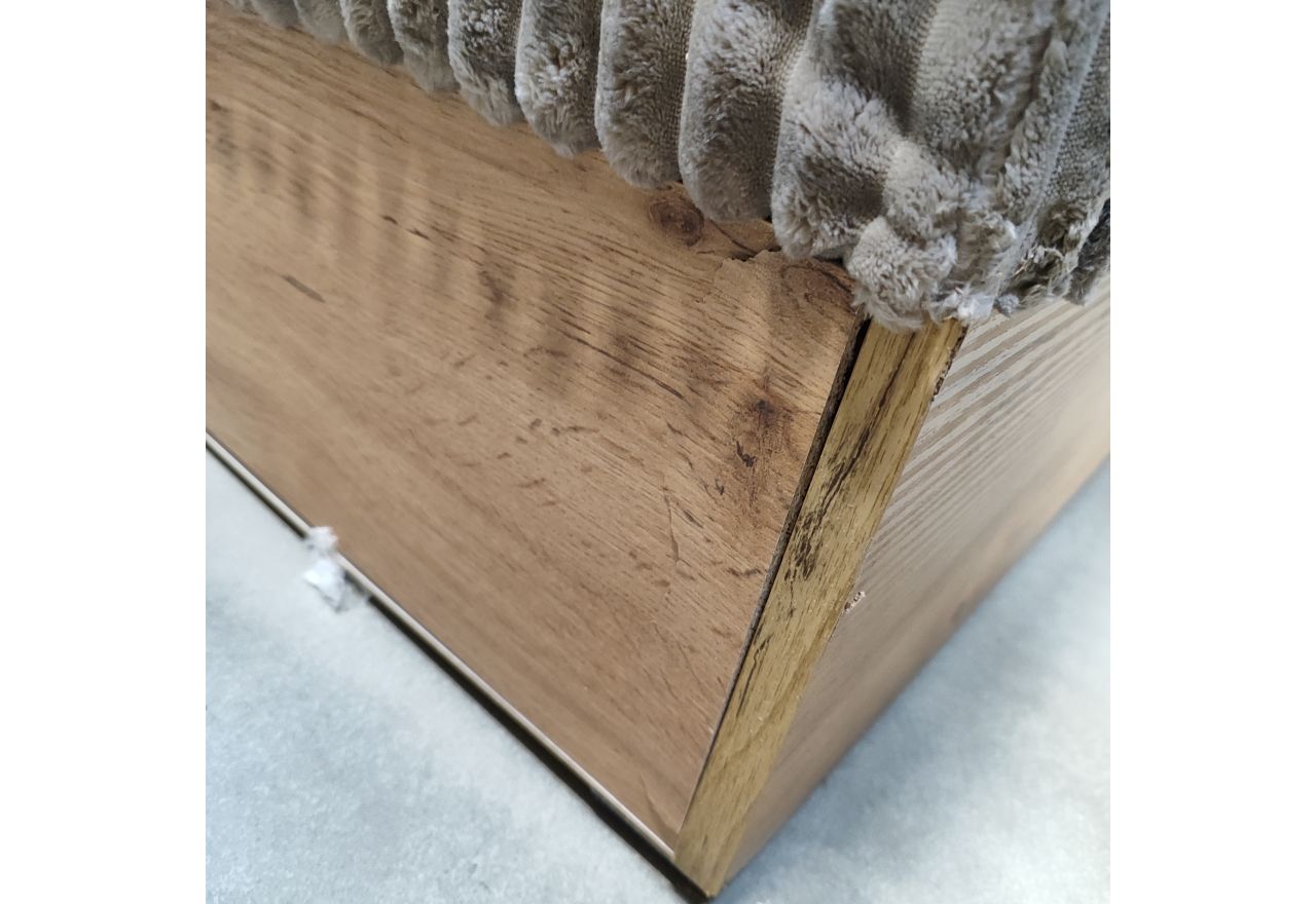 Łóżko kontynentalne WOOD CLASSIC KING 180x200 - Tilia 11 - jasny brązowy - OUTLETU