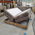 Łóżko kontynentalne WOOD CLASSIC KING 180x200 - Tilia 11 - jasny brązowy - OUTLETU