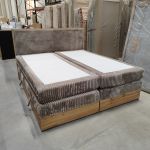 Łóżko kontynentalne WOOD CLASSIC KING 180x200 - Tilia 11 - jasny brązowy - OUTLETU