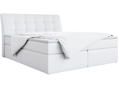 Łóżko kontynentalne podwójne 140x200 cm z pojemnikiem i opcją toppera - DINGO / Madryt 920