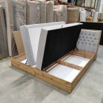 Łóżko kontynentalne ALBERO 3 200x200 - Matana 01 - jasny szary - OUTLETU