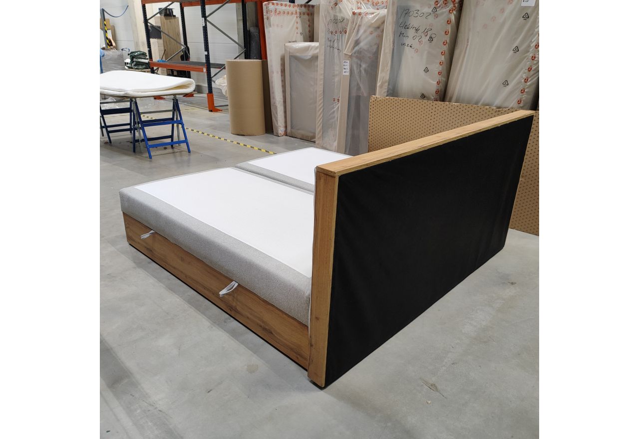 Łóżko kontynentalne ALBERO 3 200x200 - Matana 01 - jasny szary - OUTLETU