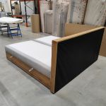 Łóżko kontynentalne ALBERO 3 200x200 - Matana 01 - jasny szary - OUTLETU