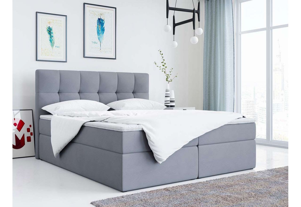 Wygodne łóżko kontynentalne 140x200 w nowoczesnym stylu do sypialni - ALVIN / Casablanca 2314