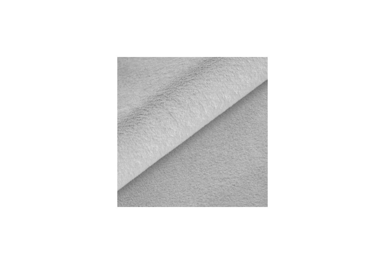 Łóżko tapicerowane CORIVO CLASSIC 160x200 - materac pocket - jasnoszary, plusz