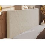 Łóżko tapicerowane CORIVO CLASSIC 180x200 - materac piankowy - kremowy, plusz