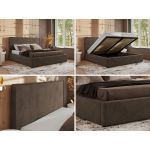 Łóżko tapicerowane CORIVO CLASSIC 180x200 - brązowy, welwet